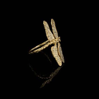 anello-au-libellula-dorato-scultura-artigianale-ajtuscany