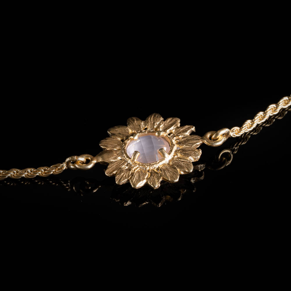 14KT Rose Gold Diamond Daisy Flower Bracelet - Bracelets - Shop by Style  (ships in 4-6 weeks) - SHOP